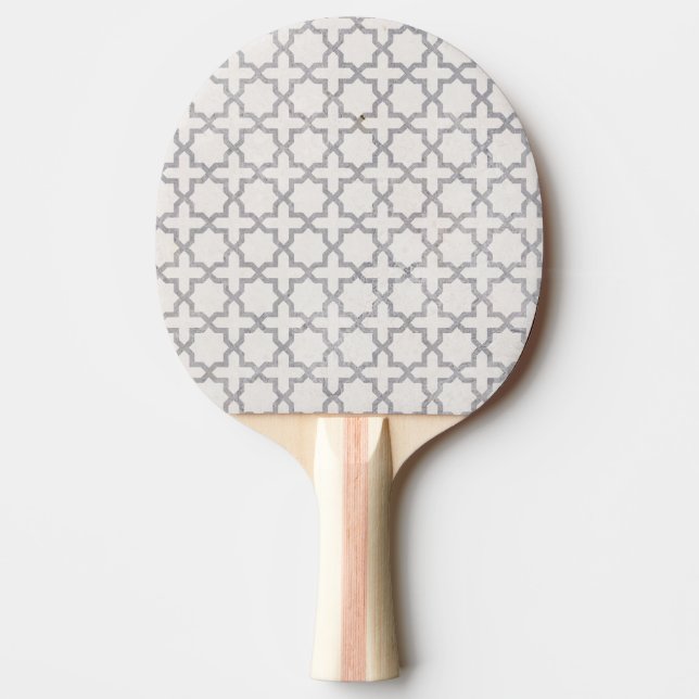 Beige Islamic geometric pattern Ping Pong Paddle (Front)