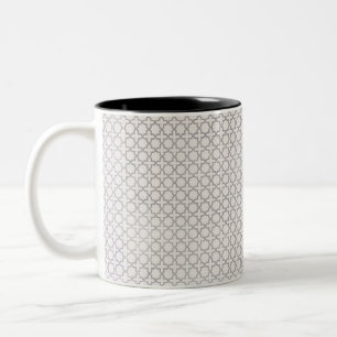 Beige Islamic geometric pattern Two-Tone Coffee Mug