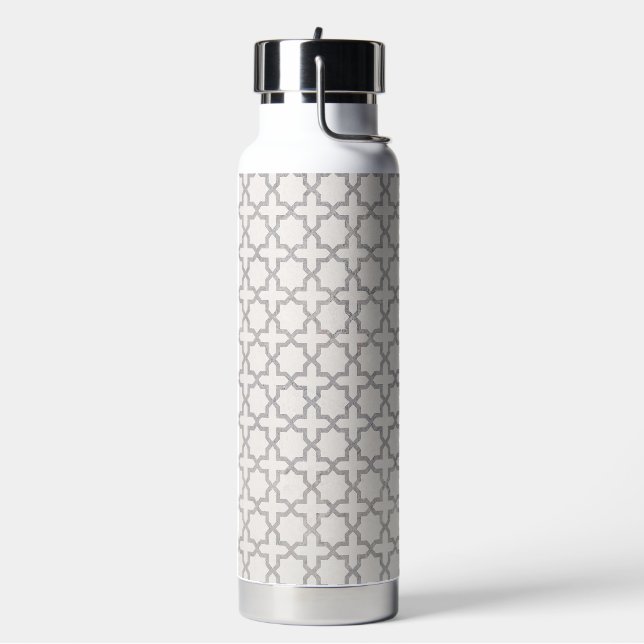 Beige Islamic geometric pattern Water Bottle (Left)