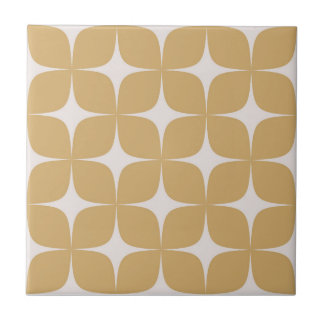 Beige & Ivory Mid-Century Modern Vintage Geometric Tile