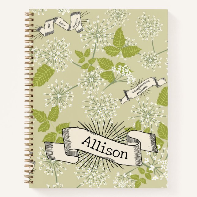 BEIGE Ivy Cicuta Notebook (Front)