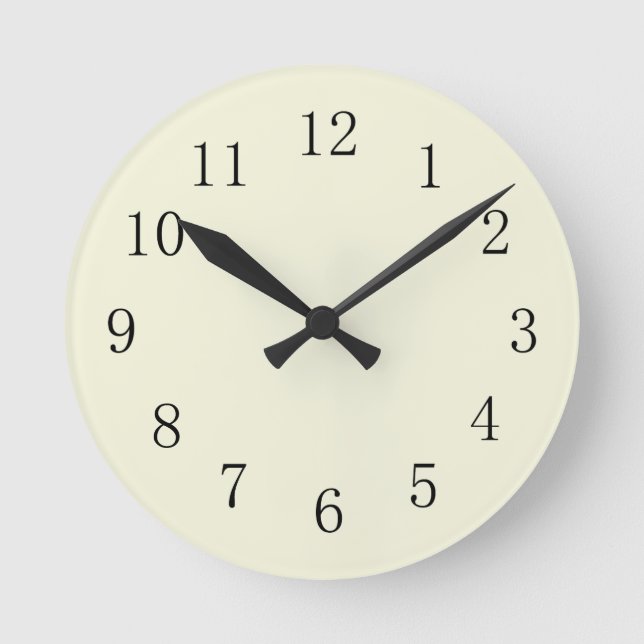 Beige Kitchen Wall Clock (Front)