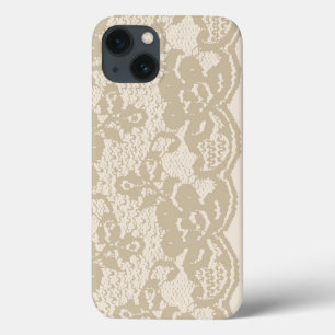 Beige lace iPhone 13 case