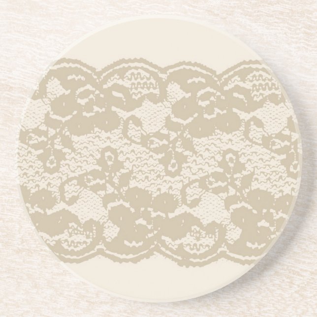 Beige lace coaster (Front)