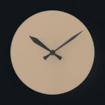 Beige Large Wall Clock<br><div class="desc">Beige,  single color,  Wall Clock by Gerson Ramos.</div>