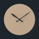 Beige Large Wall Clock<br><div class="desc">Beige, single color, Wall Clock by Gerson Ramos.</div>