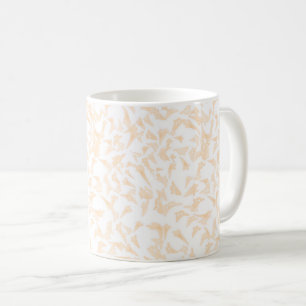 Beige Leaf Pattern Coffee Mug