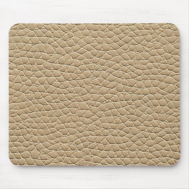 Beige leather effect pattern mouse pad (Front)