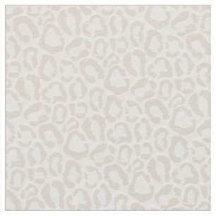 Beige Leopard Animal Print Fabric