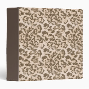 Beige leopard print . binder