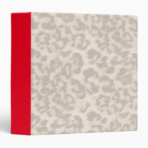 Beige leopard print. binder
