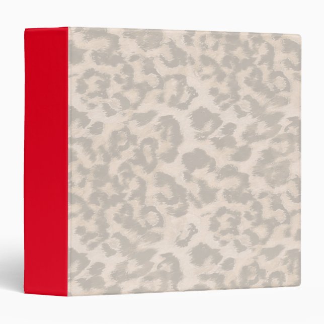 Beige leopard print. binder (Front/Spine)