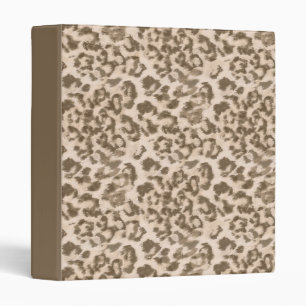 Beige leopard print . binder