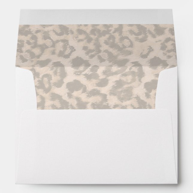 Beige leopard print. envelope (Back (Bottom))