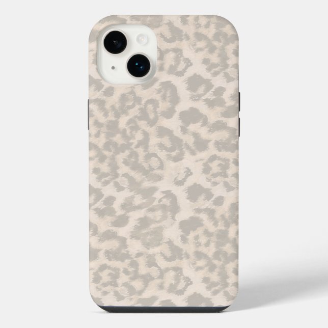 Beige leopard print . iPhone case (Back)