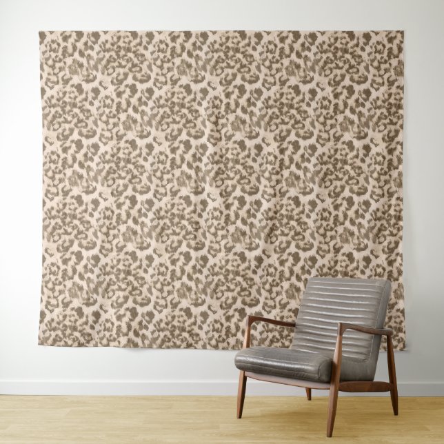 Beige leopard print .  tapestry (In Situ (Horizontal))