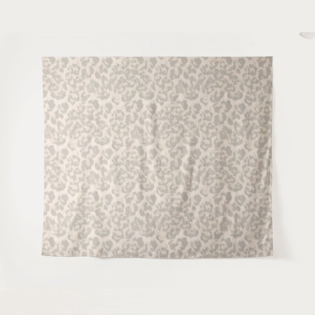 Beige leopard print . tapestry (Front (Horizontal))