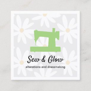 Beige LienenGeometric Pattern Calling Card