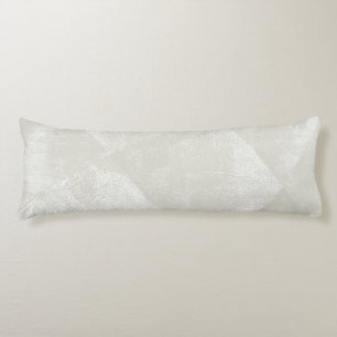 Beige/Light WarmGray Minimal Geometric Ink Texture Body Pillow