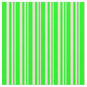 Beige & Lime Stripes Pattern Fabric