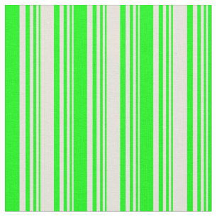 Beige & Lime Stripes Pattern Fabric