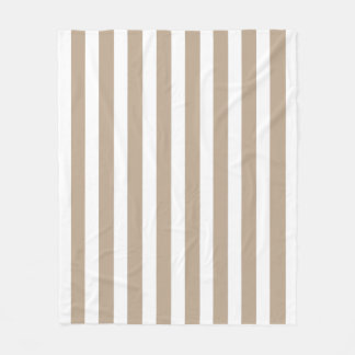 Beige line fleece blanket