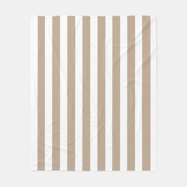 Beige line fleece blanket (Front)