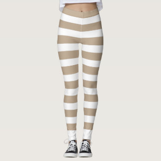 Beige line leggings