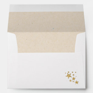 Beige lined Christmas Envelope