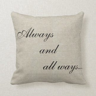 Beige Linen Always | Wedding Keepsake Pillow