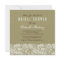 Beige Linen Burlap & White Floral Lace Invite
