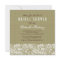 Beige Linen Burlap & White Floral Lace Invite