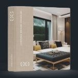 Beige Linen Company Logo Design Project Photo Binder<br><div class="desc">Designed for Interior Designers Decorators,  Home Renovators and Remodeling firms. This binder is ideal for organizing your client's portfolio information. 

This product features a template placeholder image that is a combination of artistic elements and cutting-edge AI technology. #generativecontent</div>