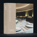 Beige Linen Company Logo Event Planning Binder<br><div class="desc">Stay organized and impress your clients with this personalized event planning binder featuring your logo and custom text on the spine. The elegant beige linen design with a banner on the front is perfect for showcasing your company name and project details. The binder includes a template photo that can be...</div>
