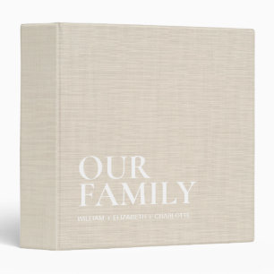 Beige Linen Family Album Wedding Memory Book Binder