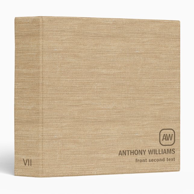 Beige Linen Texture Binder (Front/Spine)