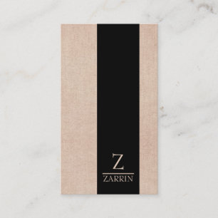 Beige Linen Texture Business Card