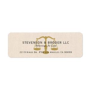 Beige Linen Texture & Gold Justice Scale