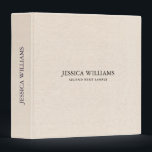 Beige linen texture simple black typography binder<br><div class="desc">Light beige tone linen texture image with simple,  minimalistic black typography.</div>