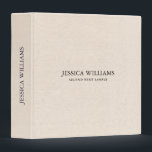 Beige linen texture simple black typography binder<br><div class="desc">Light beige tone linen texture image with simple,  minimalistic black typography.</div>