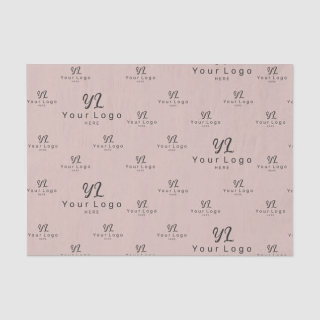 Beige Logo pattern Business Brand Simple Packaging Tissue Paper (Front)