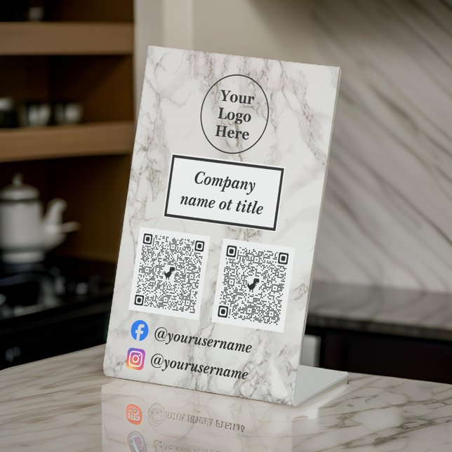 Beige marble pedestal sign (Creator Uploaded)