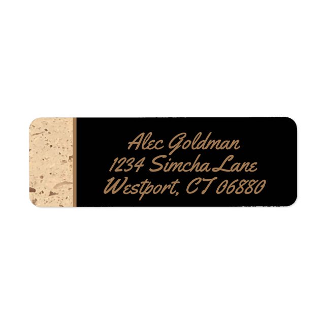 Beige Marble Return Address Label (Front)