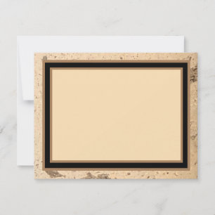 Beige Marble Thank You Note Card