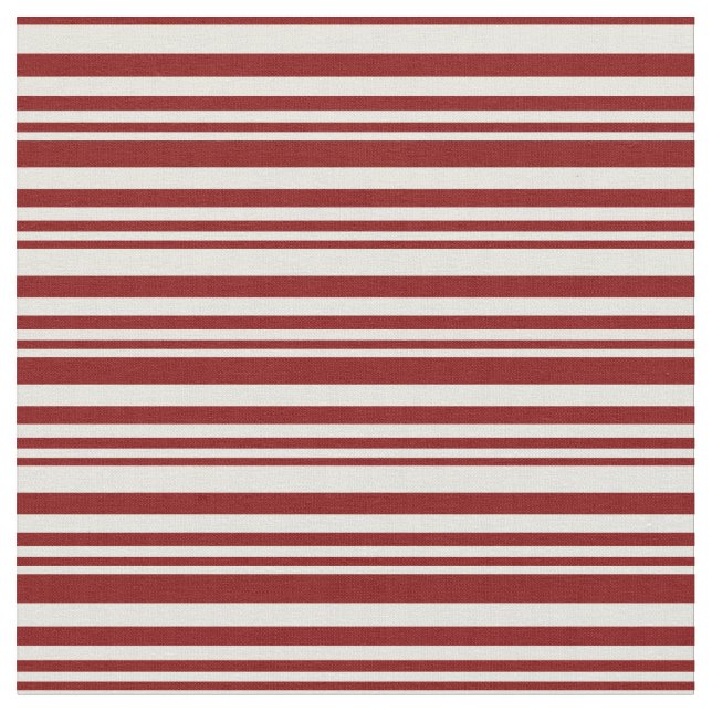 Beige & Maroon Lines/Stripes Pattern Fabric (Close Up)