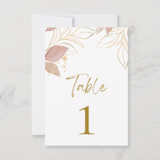 Beige Minimalist Number Card