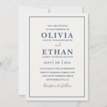 Beige Minimalist Wedding Invitation