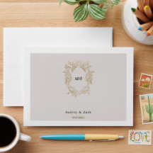 Beige Minimalist WEDDING INVITATION CARD