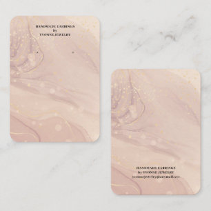 Beige Modern Earring Display  Business Card