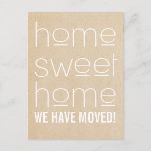 Beige Modern Home Sweet Home Postcard